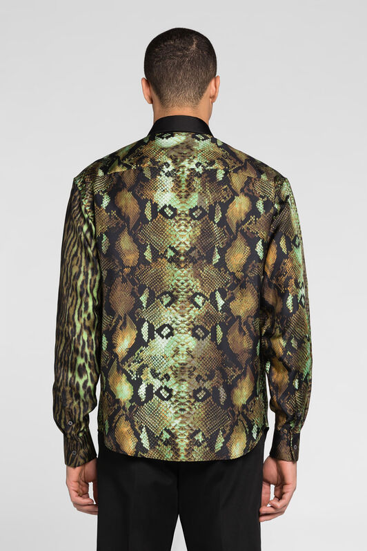 RC Python And Ocelot-Print Silk Shirt RC Python And Ocelot-Print Silk Shirt MILITARY PRT731-4QE64