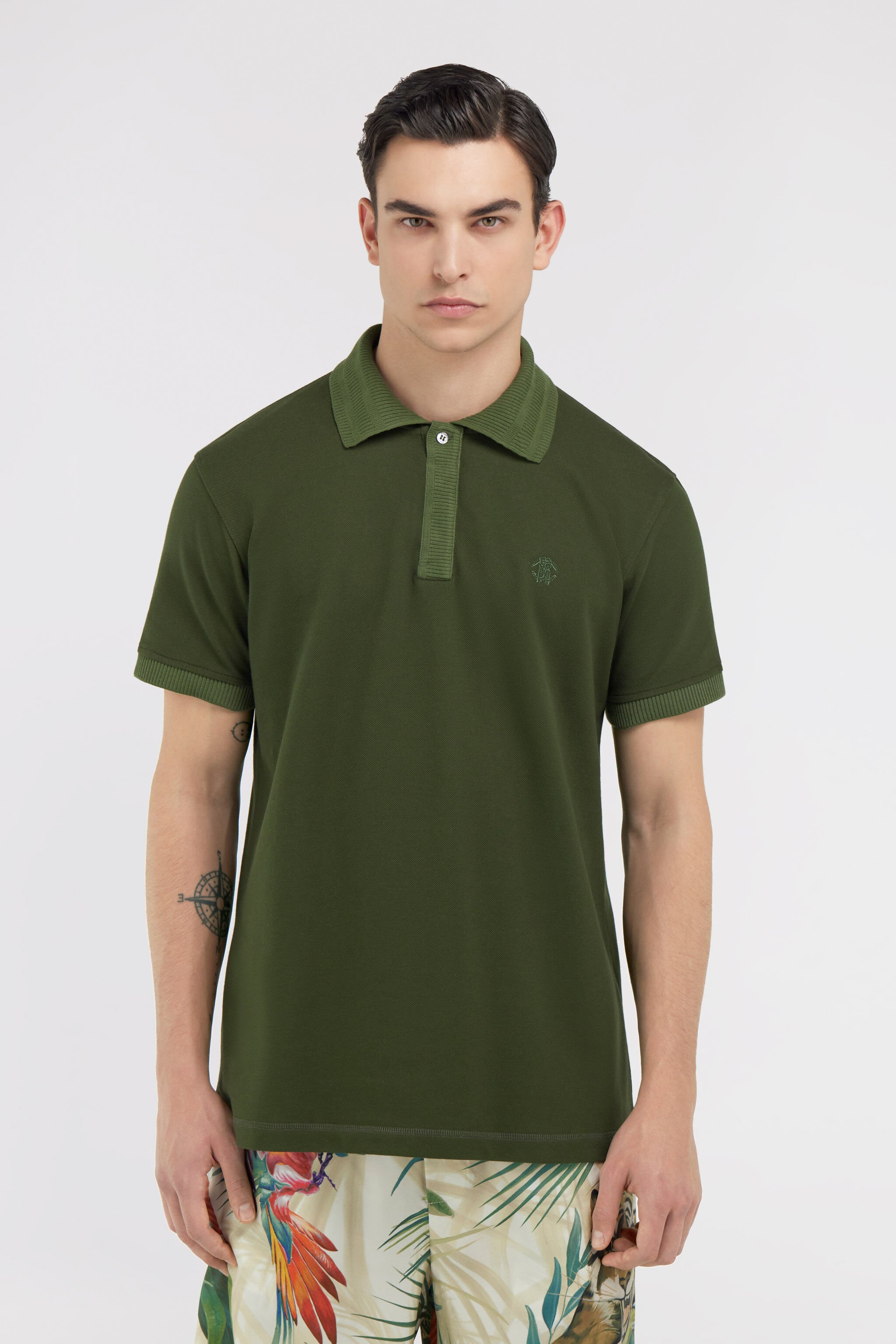 RC RC logo Polo Verde oscuro SRT64B-KB002