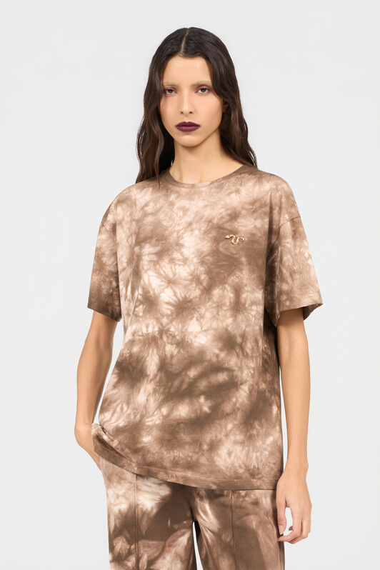 RC T-Shirt mit Tie-Dye-Motiv NATURAL XQT62C-JD029