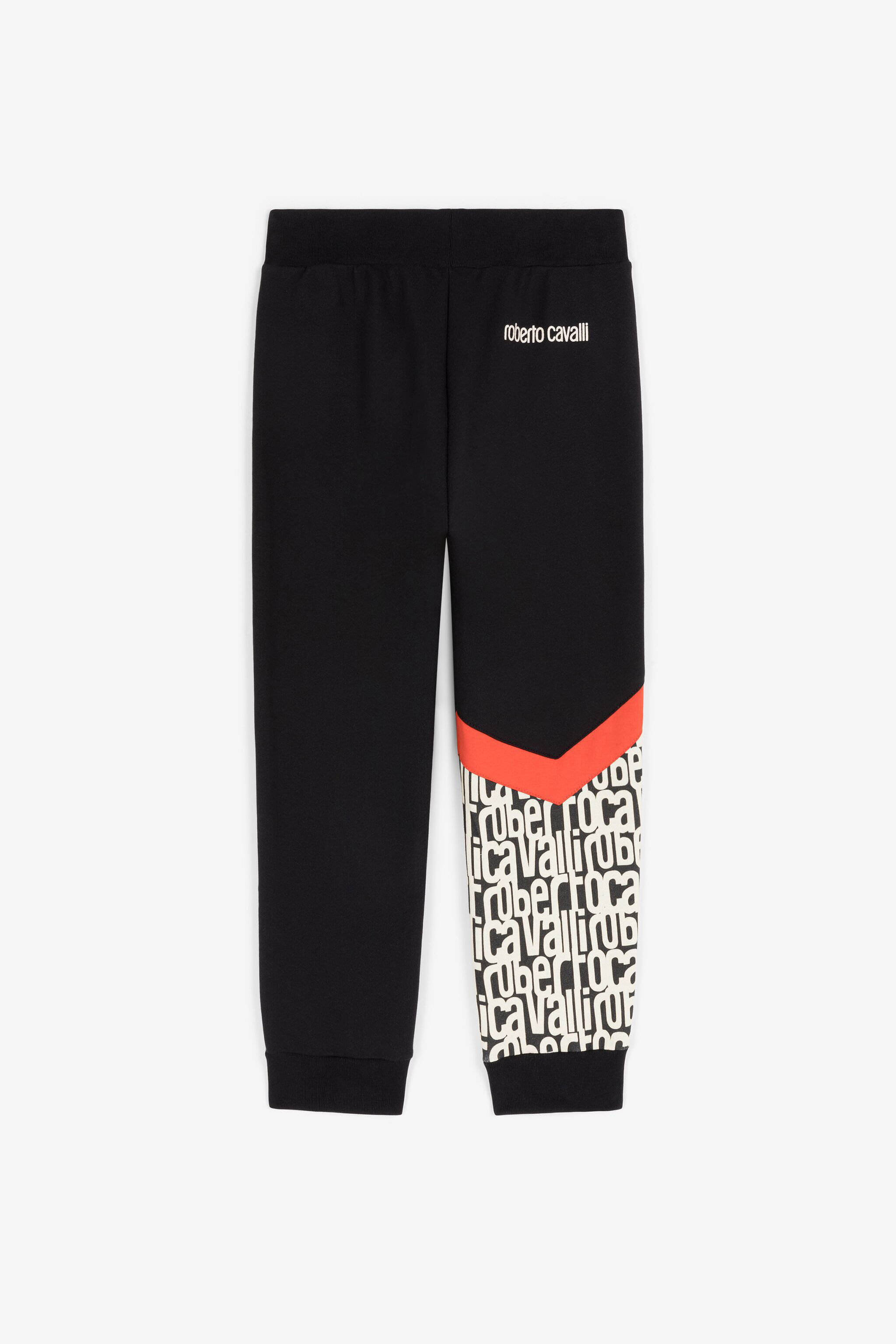 JU Logo-Print Cotton Track Pants Black RJT20U-CF050