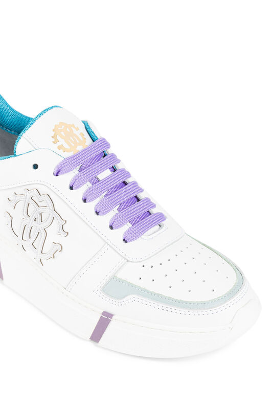 RC RC Monogram Sneakers White/light blue KOS00A-PNO01