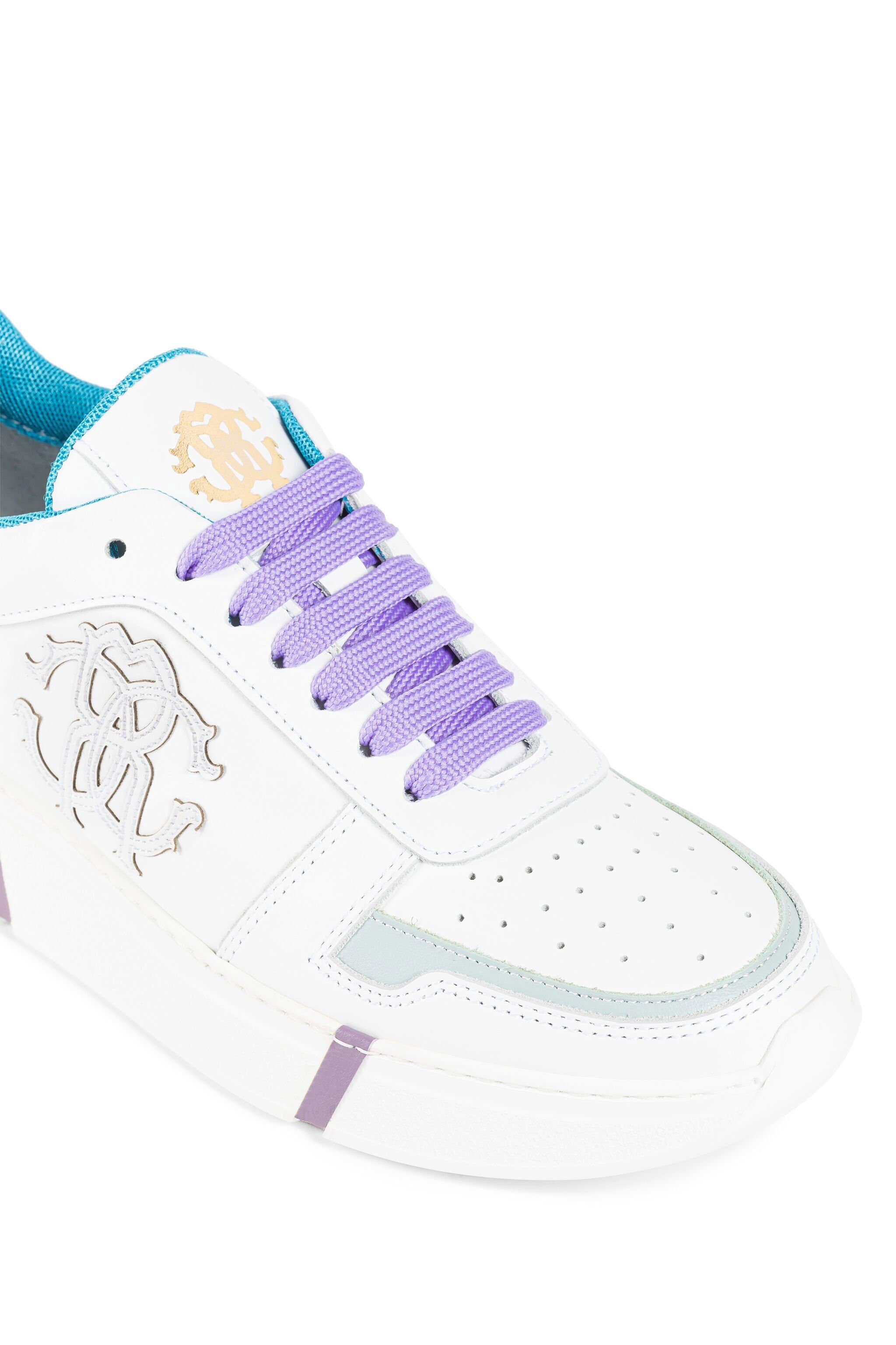 RC RC Monogram Sneakers White/light blue KOS00A-PNO01