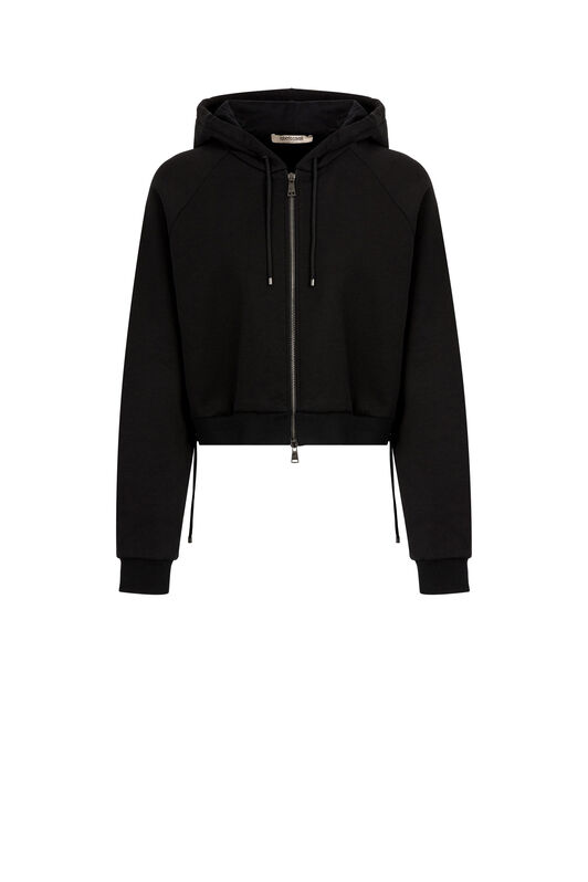 RC Logo-Print Cropped Hoodie RC Logo-Print Cropped Hoodie BLACK IQT693-CF036