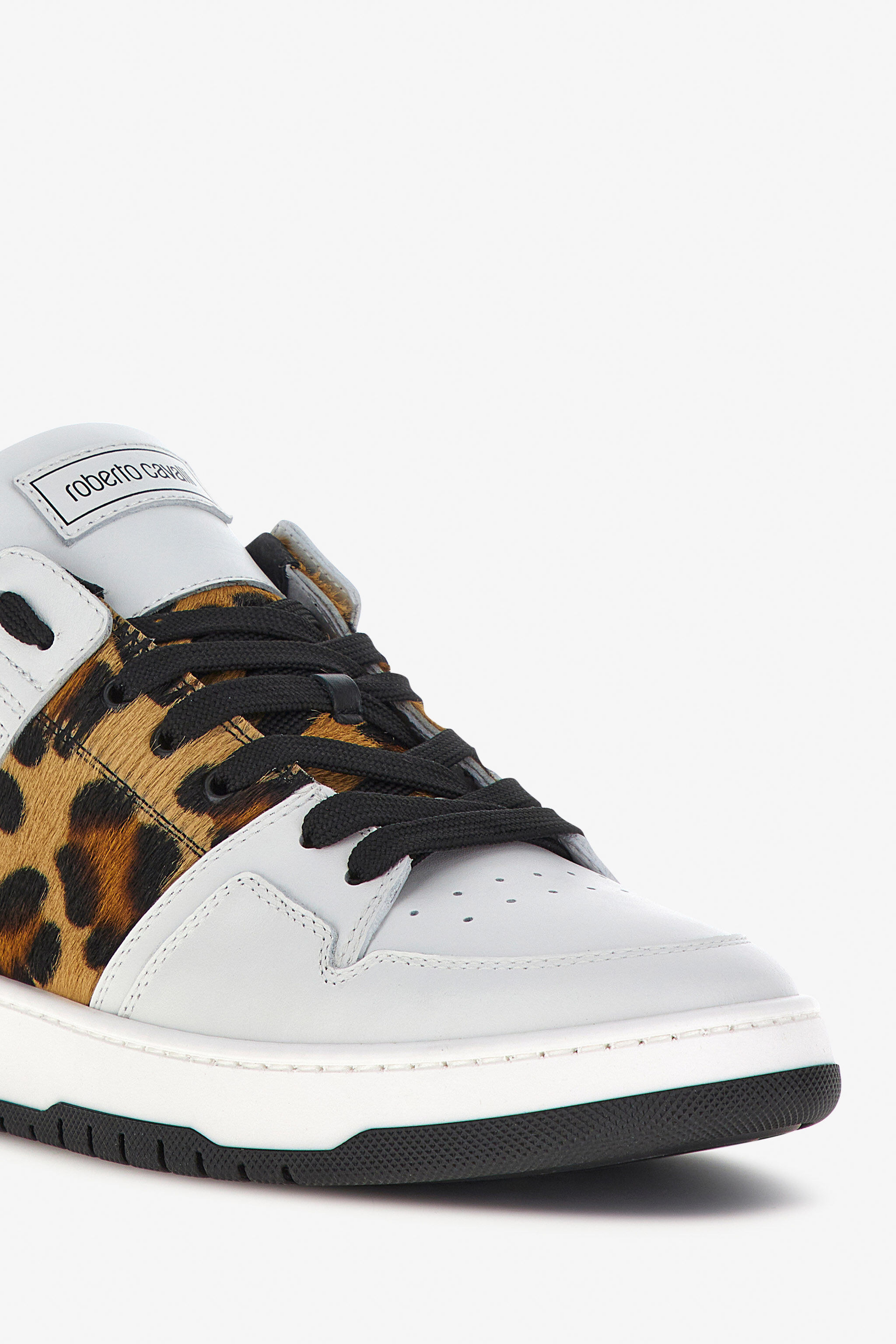 RC Sneakers with Monogram Mirror Snake and Leopard print White/Light brown RRS015-PZC76