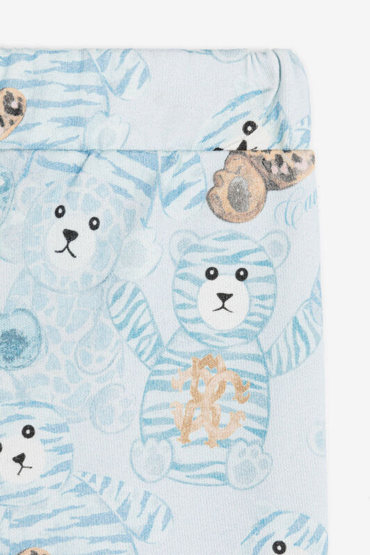JU Teddy Bear-Print Sweatpants Light blue RJT214-5OG79