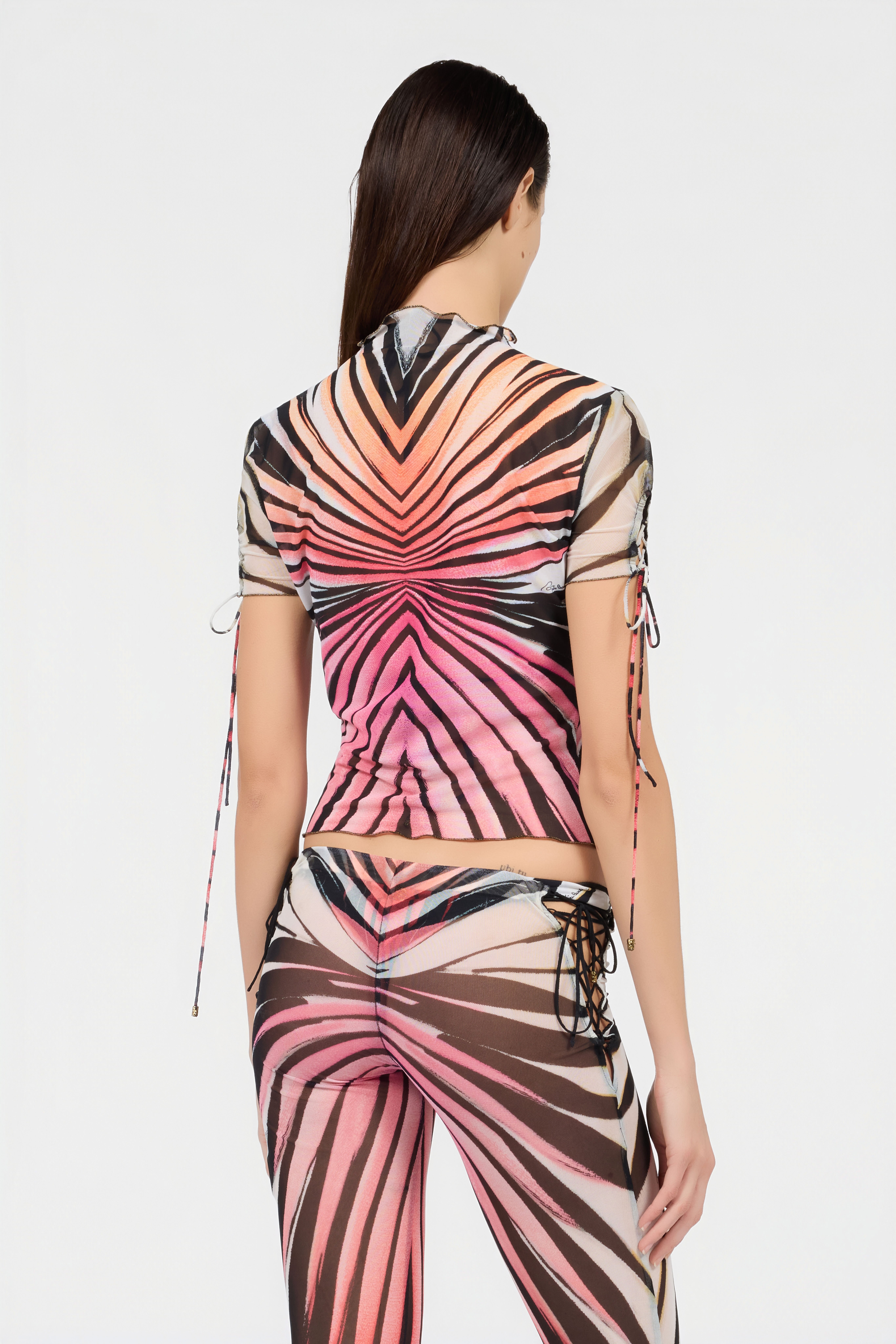 RC Ray Of Paradise Print Top CORAL XKT613-6HM33