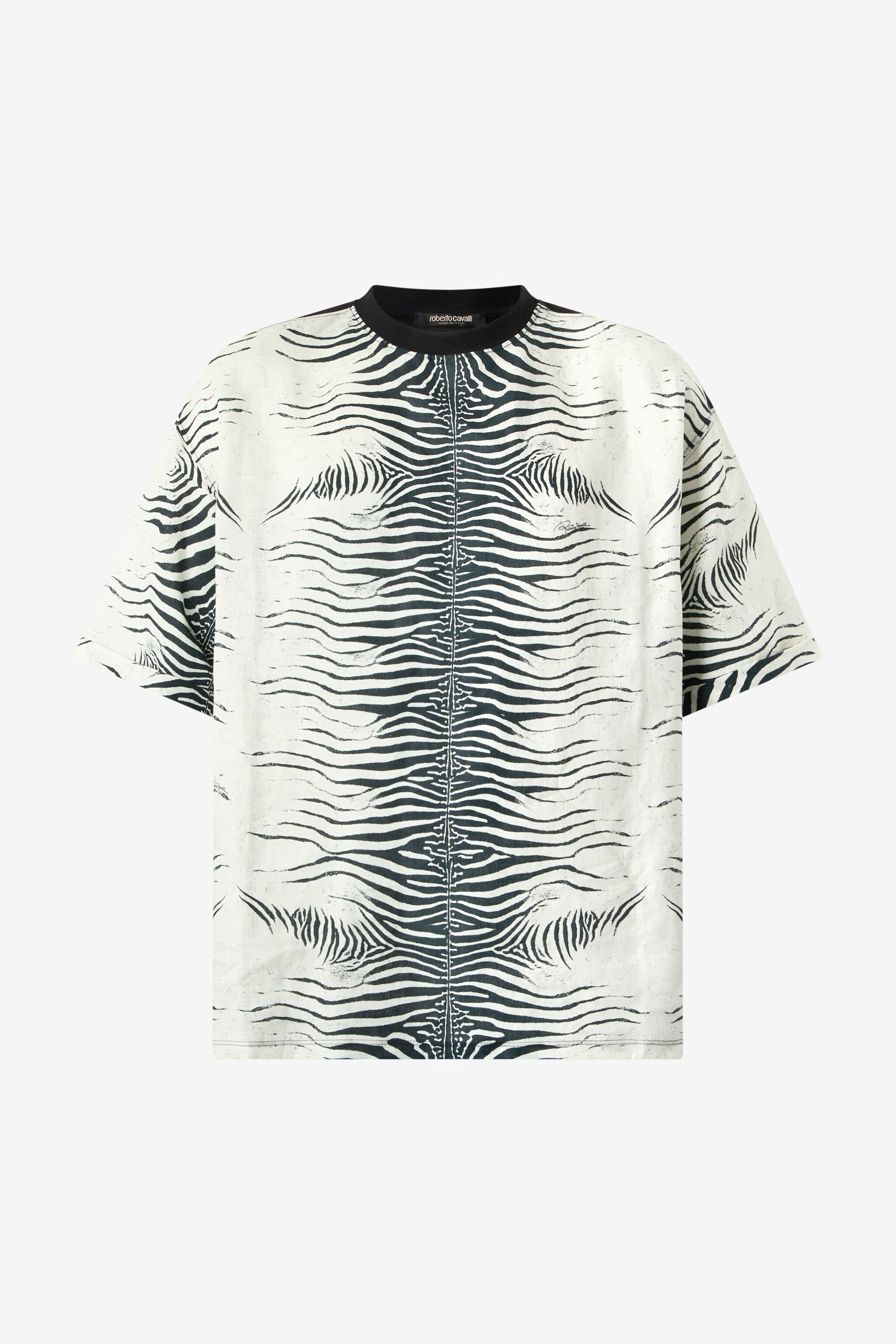 RC Zebra-Print T-Shirt Black/White URT62M-3HN49