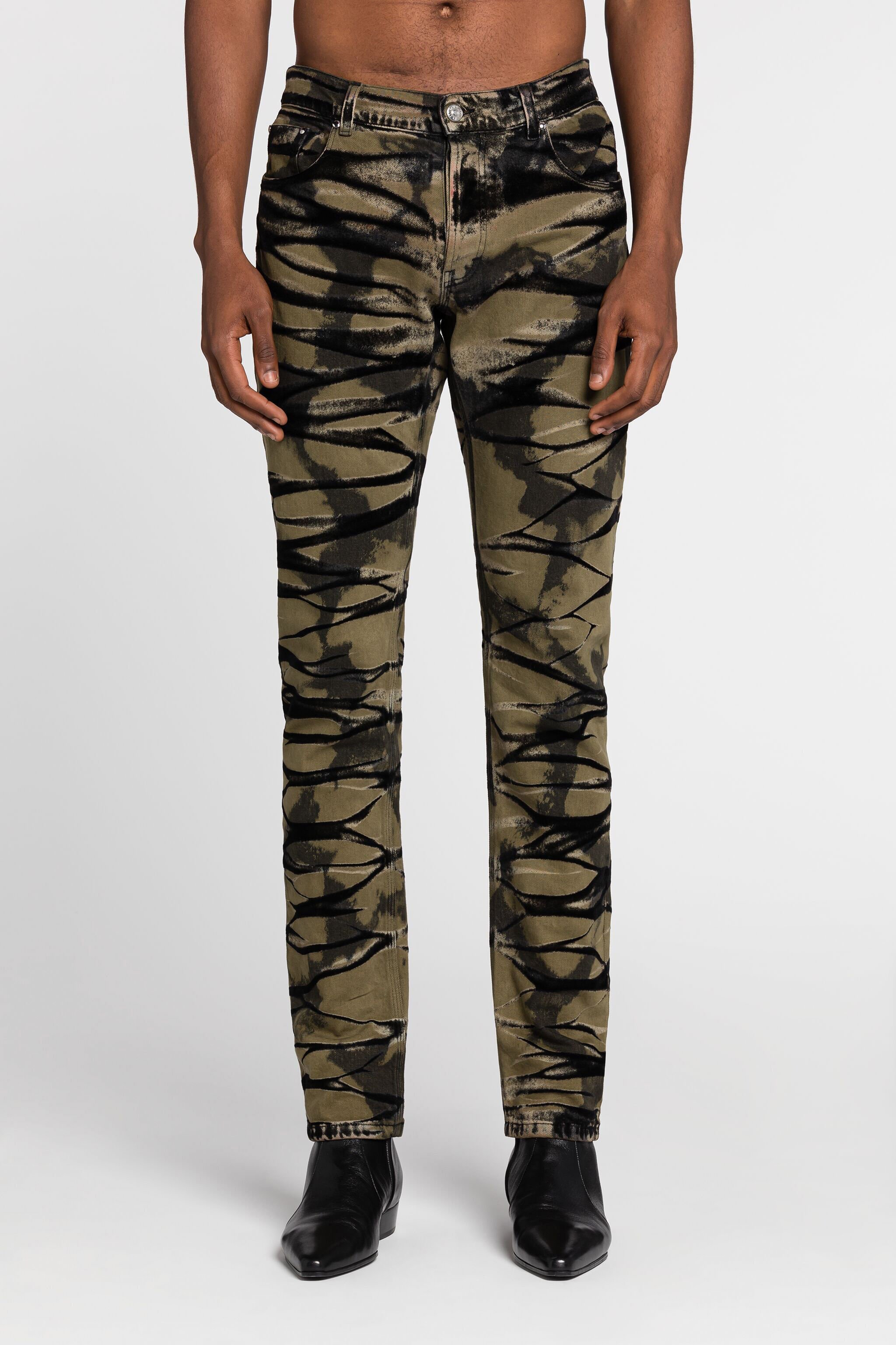 RC Bleached Slim-Fit Jeans Green RRJ251-DS006