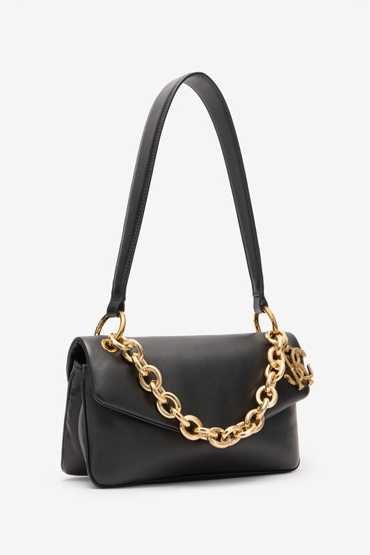 RC Shoulder Bag with Chain and Charm Black VKB015-PNE02