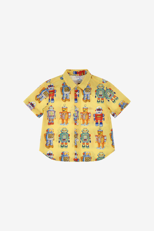 JU Printed shirt Gelb SJT700-4FI71