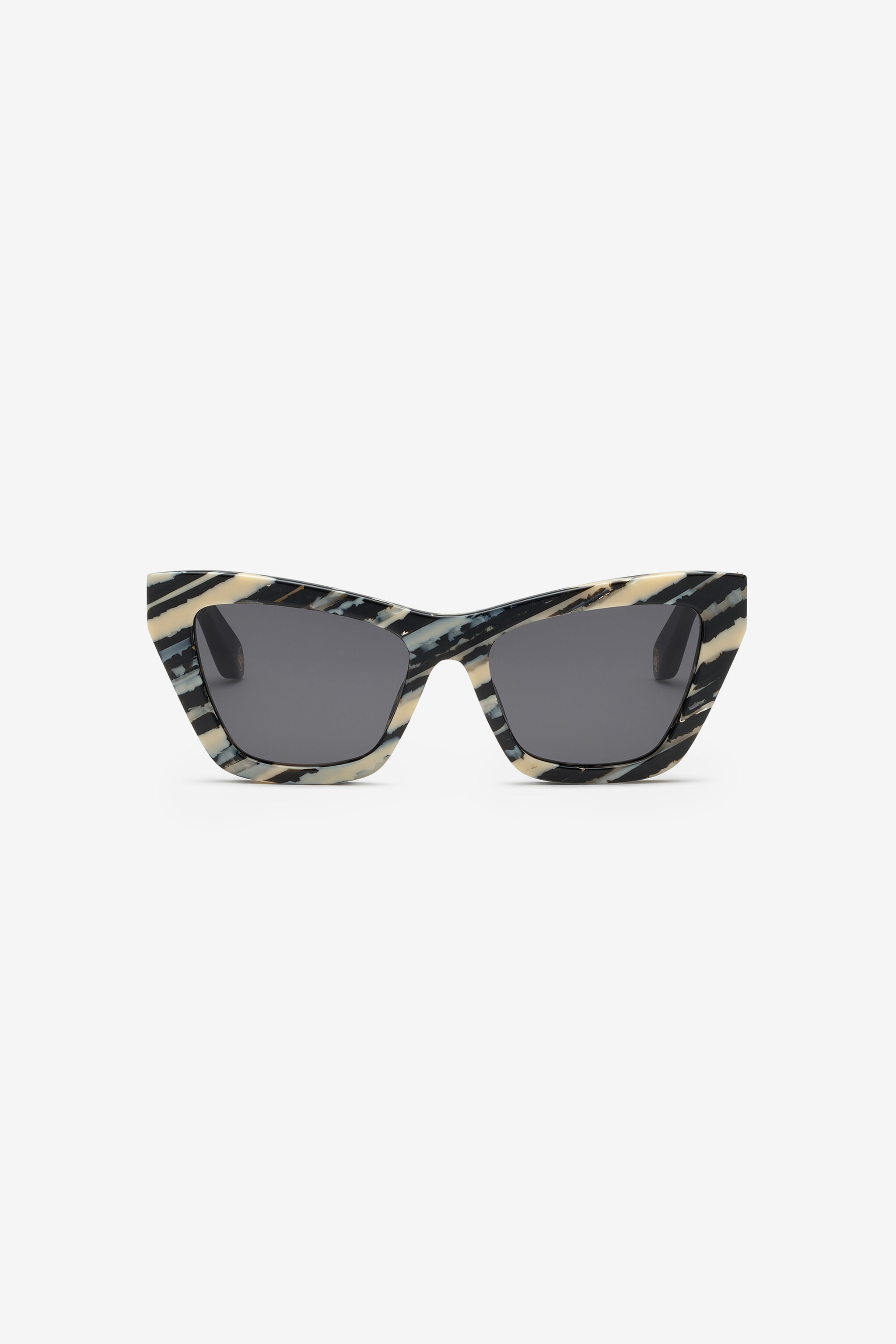 RC Sonnenbrille mit glatter Vorderseite und Matelassè-Effekt an den Bügeln SHINY ANIMAL FANTASY UALD03-ID198