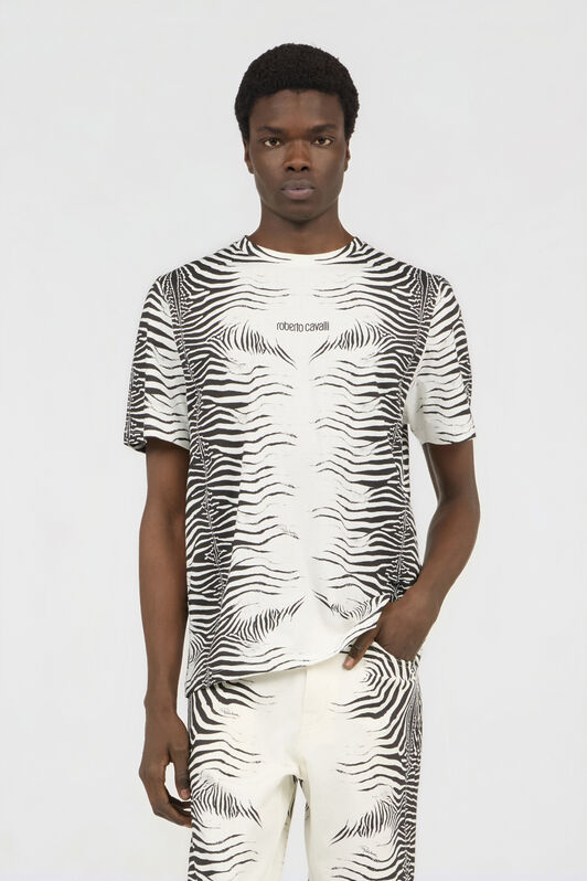 RC Zebra Print T-Shirt WHITE/BLACK ZEBRA SOT60L-JD020