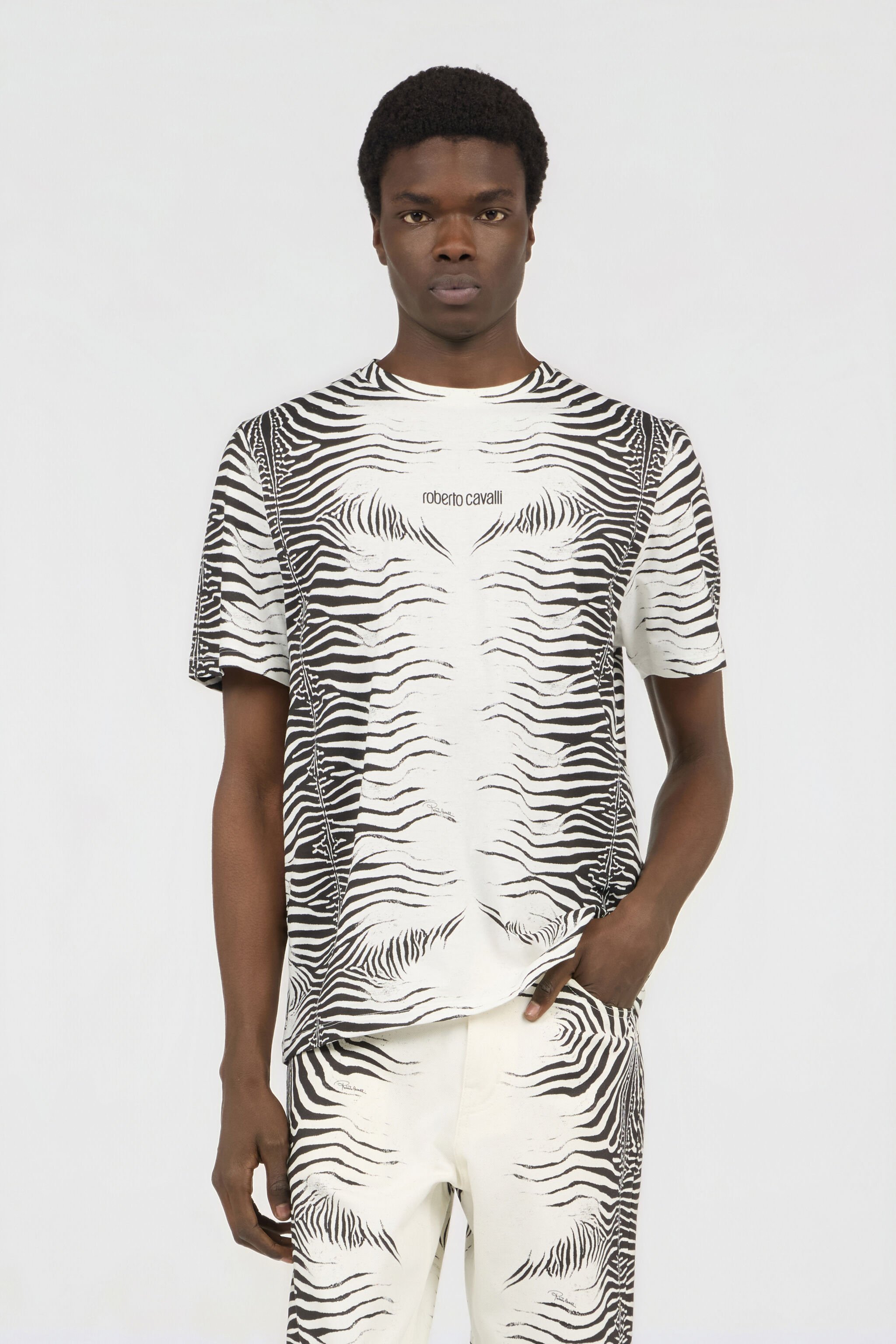 RC Zebra Print T-Shirt WHITE/BLACK ZEBRA SOT60L-JD020