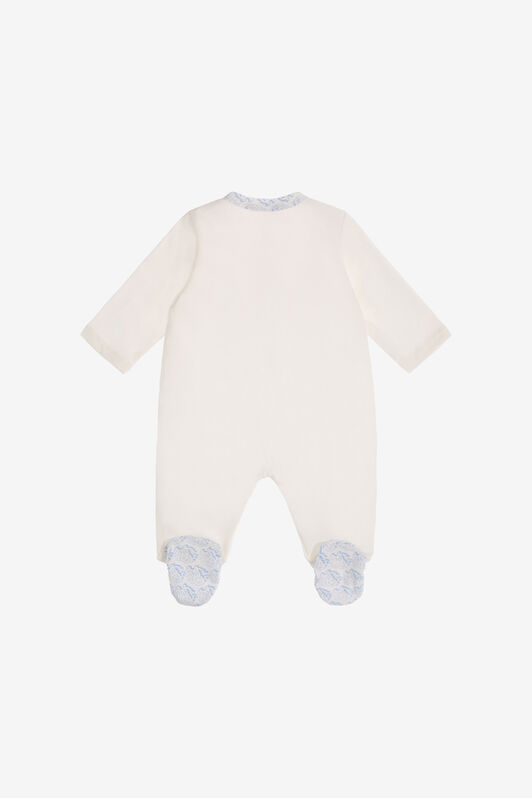 JU RC Monogram embroidery babygrow set Blue SJT838-JD001