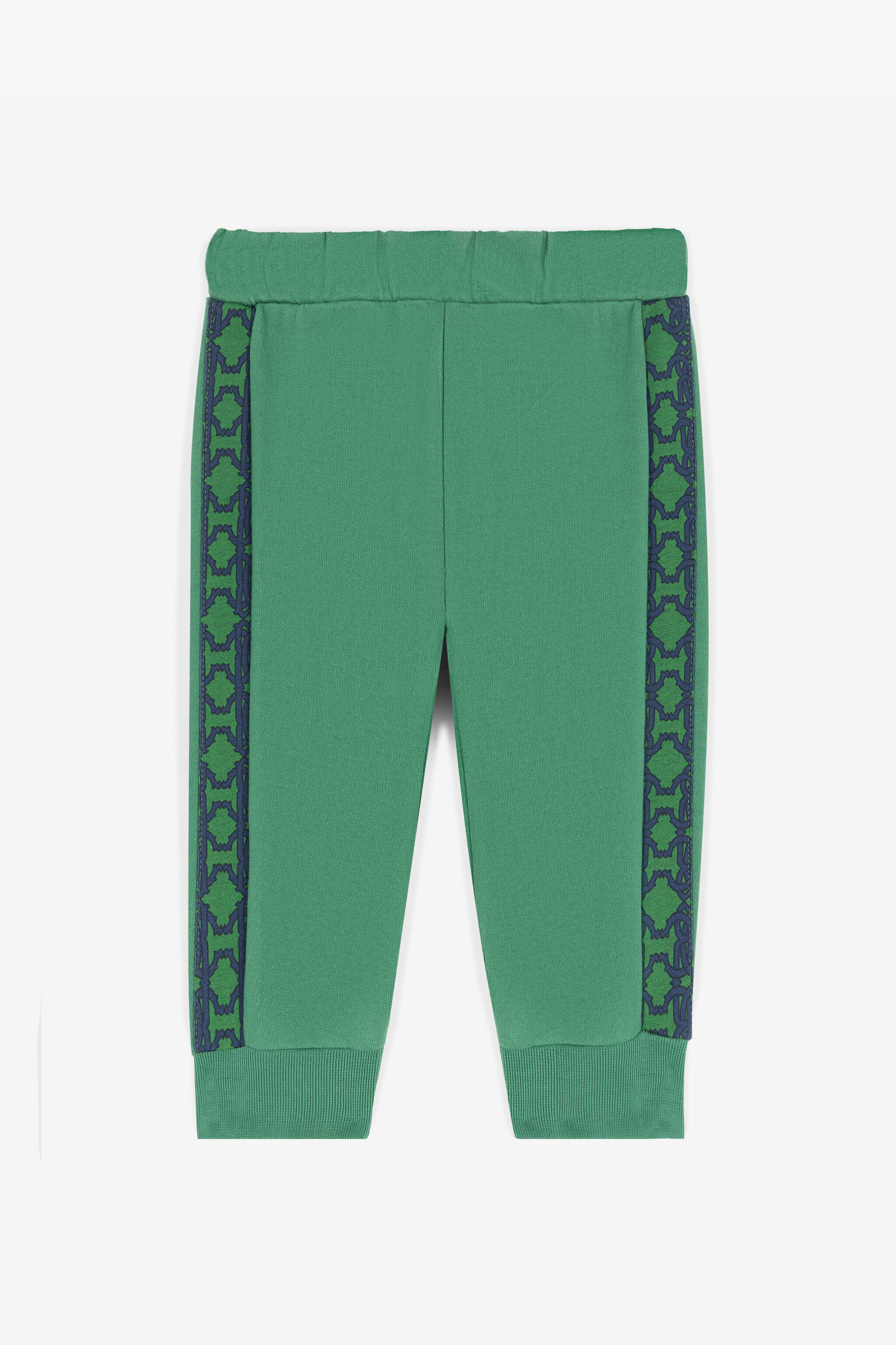 JU RC Monogram-Print Cotton Sweatpants Green RJT215-CF050