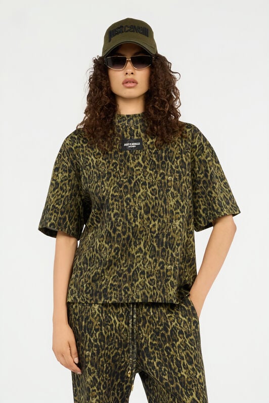 JC Leopard Print T-Shirt VERDE 185 VFT185-VF308