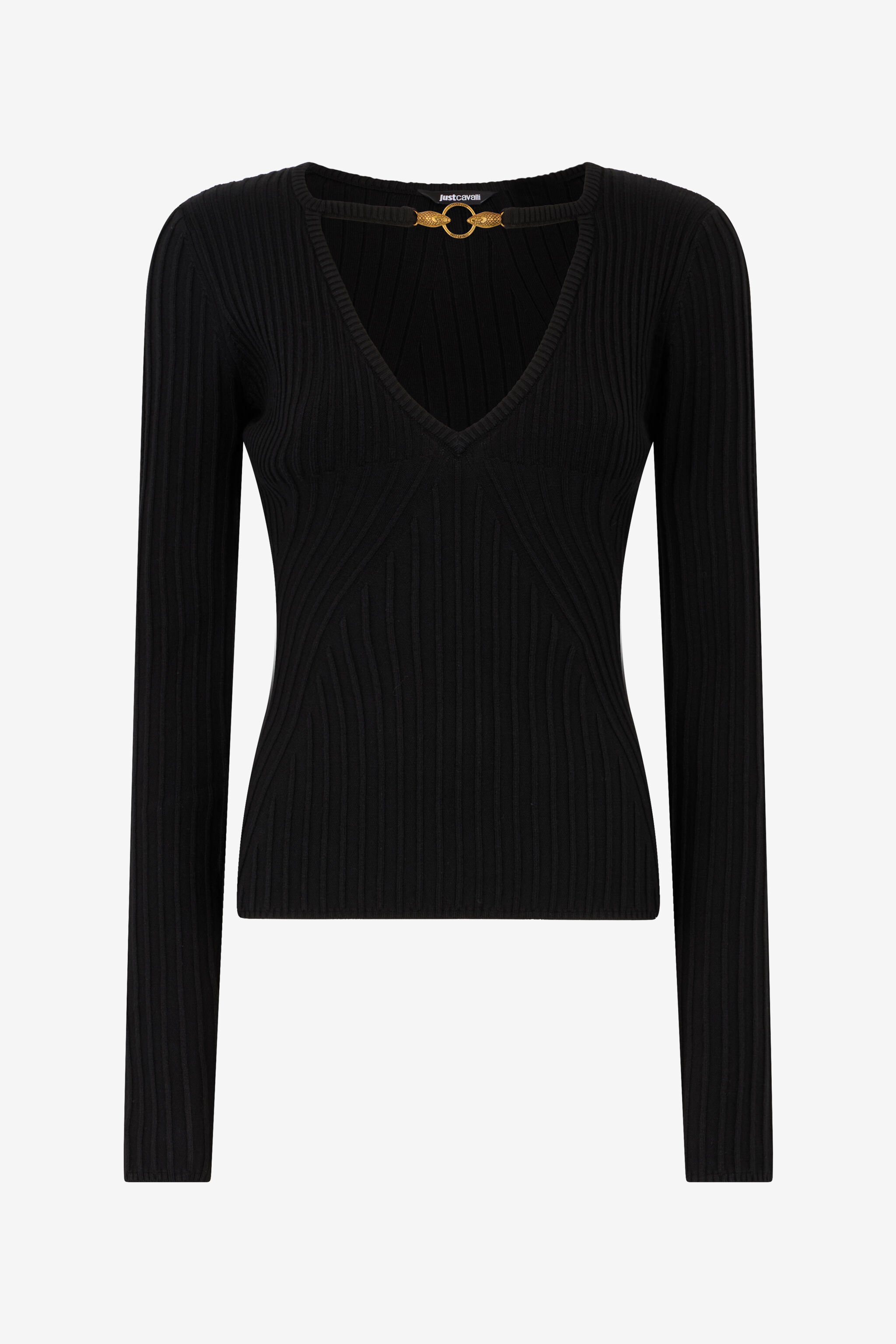 JC Sweater With Snake Head Charm Black TFM024-TF149