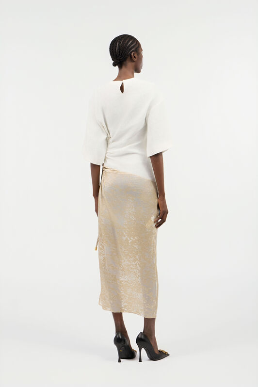 RC Wall Print Dress RC Wall Print Dress Ivory UWT120-LG018