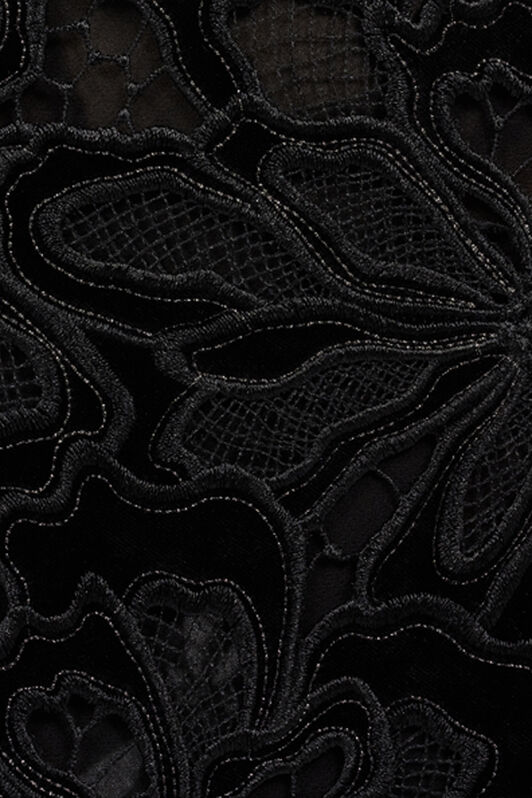 RC Long Floral Lace Skirt BLACK WKT305-FT009