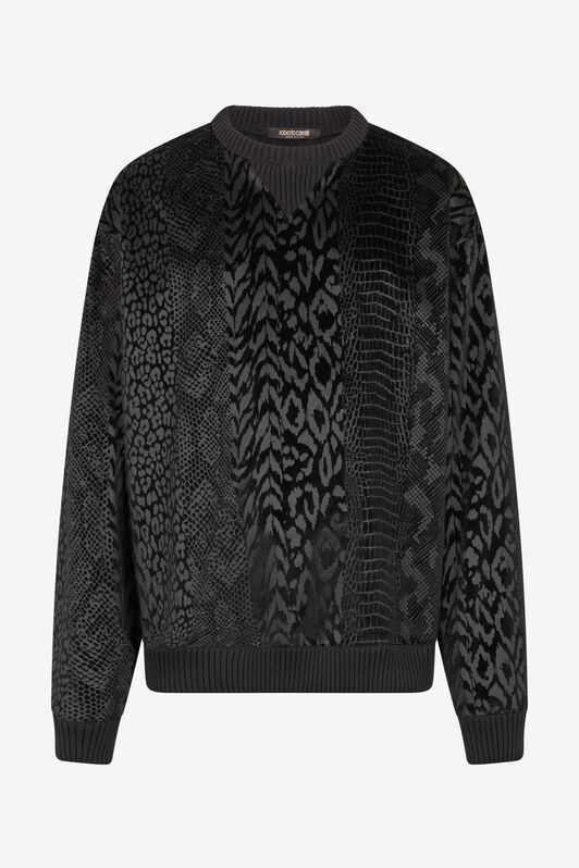 RC Sweatshirt With Animal Print Black URT68Y-CJ007