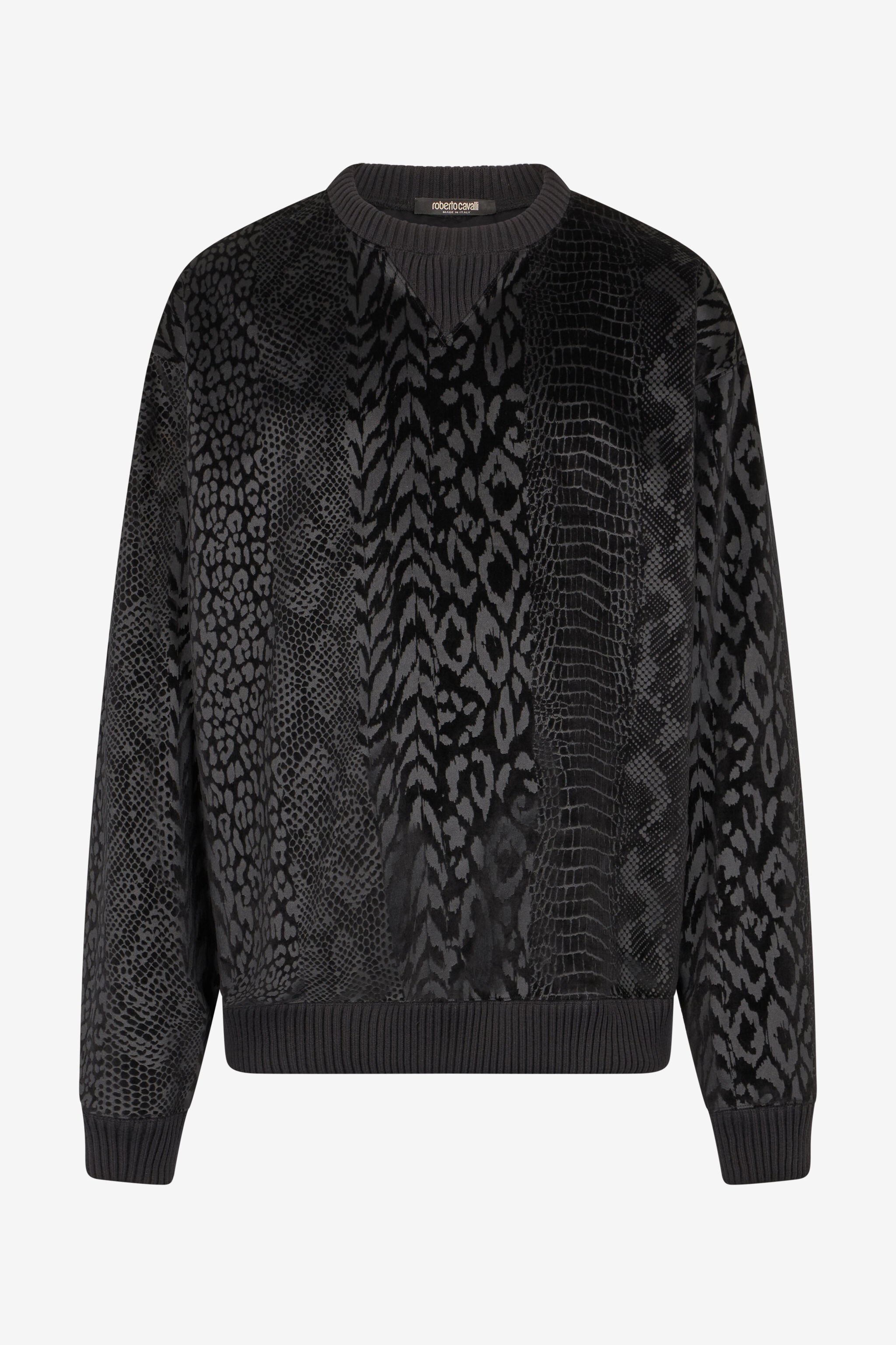 RC Sweatshirt With Animal Print Black URT68Y-CJ007