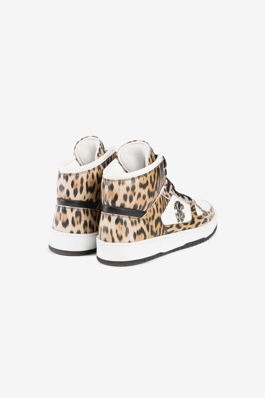 RC Logo-plaque leather sneakers RC Logo-plaque leather sneakers MACULATO/BIANCO/NERO RRS018-PZB21