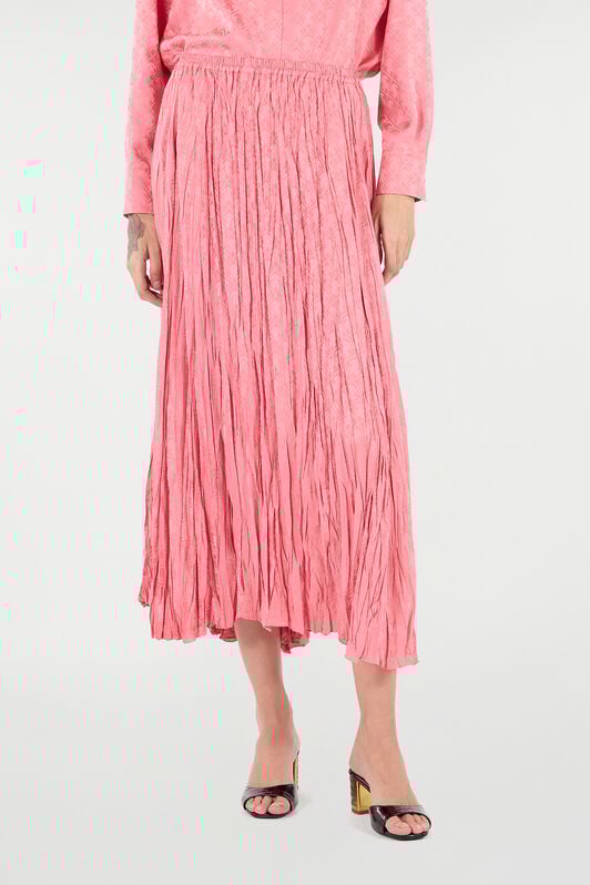 RC Crinkled Midi Skirt Pink VKT306-RK010