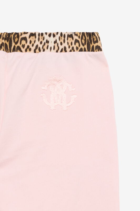 JU Pink Joggers With Leopard Waistband JU Pink Joggers With Leopard Waistband BABY PINK TJT24O-CF050