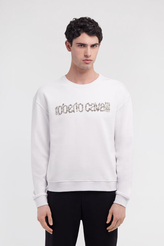 RC Sweatshirt with Logo Blanc NOT67B-CF052