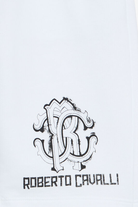 JU Zebra-Print Sports Shorts And RC Monogram White UJT25A-CF050