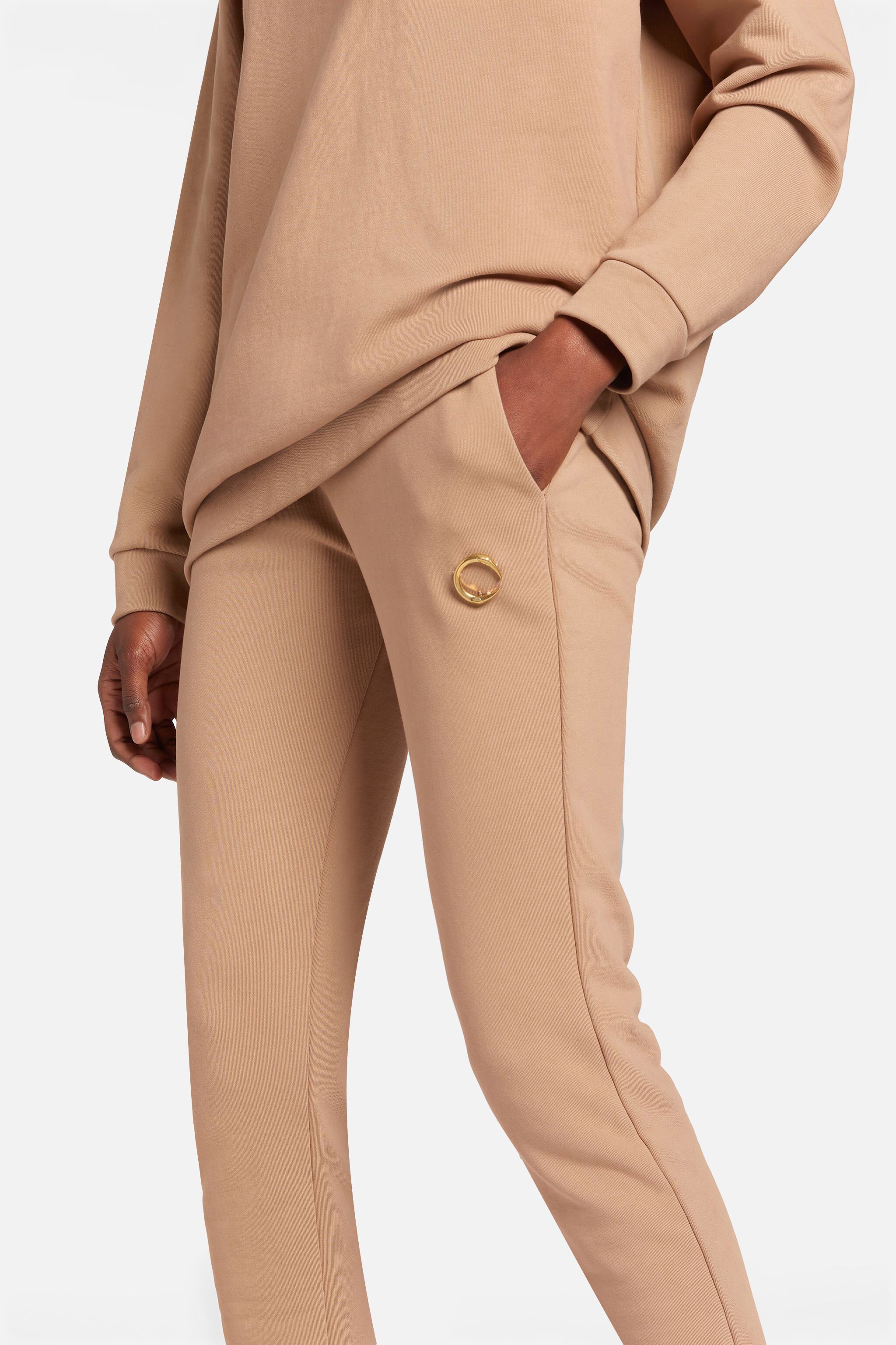 RC C Logo Cotton Sweatpants NUDE NOUGATINE NQT25A-CF050