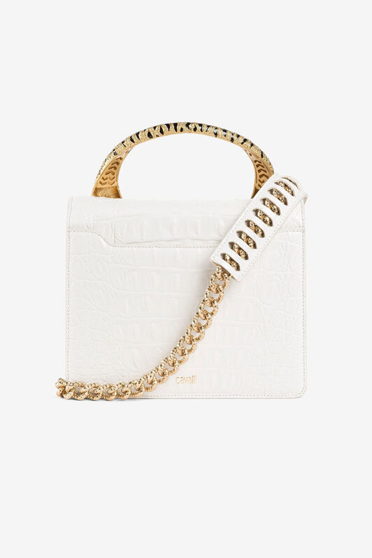 RC Crystal-Embellished Tiger Shoulder Bag RC Crystal-Embellished Tiger Shoulder Bag White OWB001-PZ055