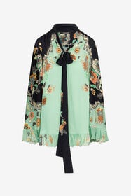 RC Kimono Print Mini Dress GREEN/BLACK XQT131-7HT25