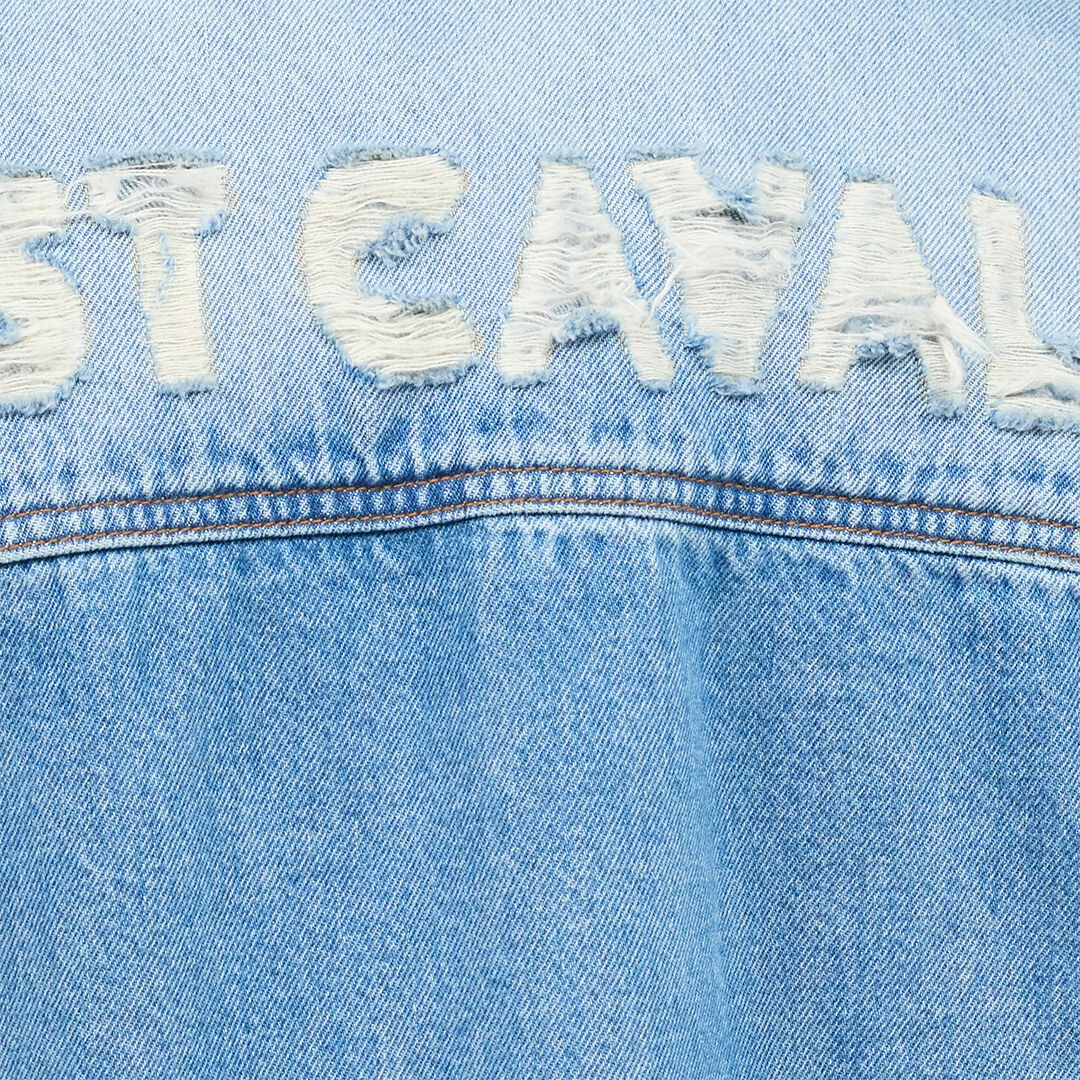 JC Denim Jacket With Lettering Light blue UFT077-UF115