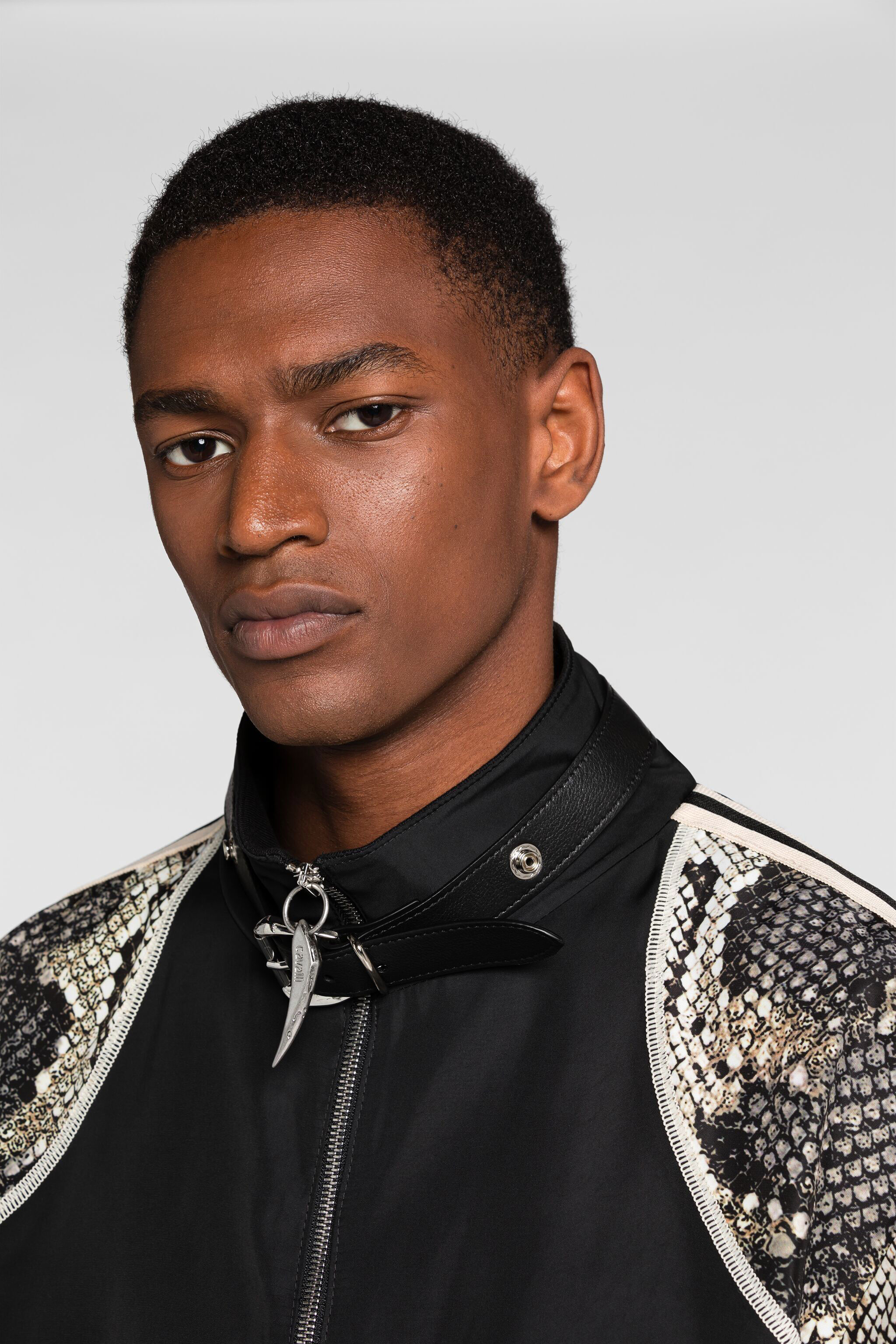 RC Python-Print Track Jacket BLACK PNT85D-FT078