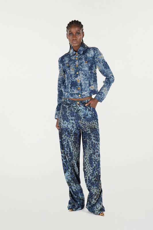 RC Jeans with Jaguar Skin Print BLU/CELESTE/MARRONE VKJ207-VT010
