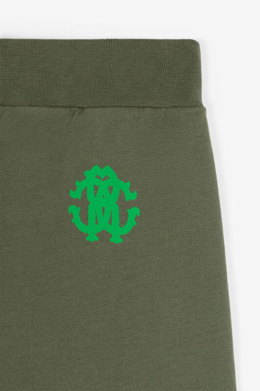 JU Hose mit Logo-Print Dunkelgrün RJT224-CF050