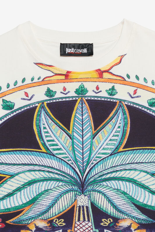 JC T-shirt with Tropical Garden Print INDIA DIGITAL WFT60O-JF005