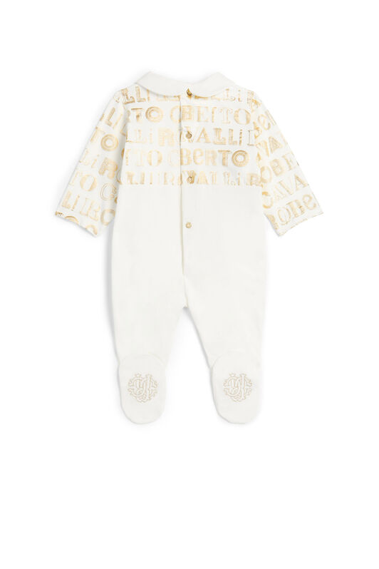 JU Cavalli Mania-Print Romper Set MILKY WHITE/GOLD MJT80G-JMA94