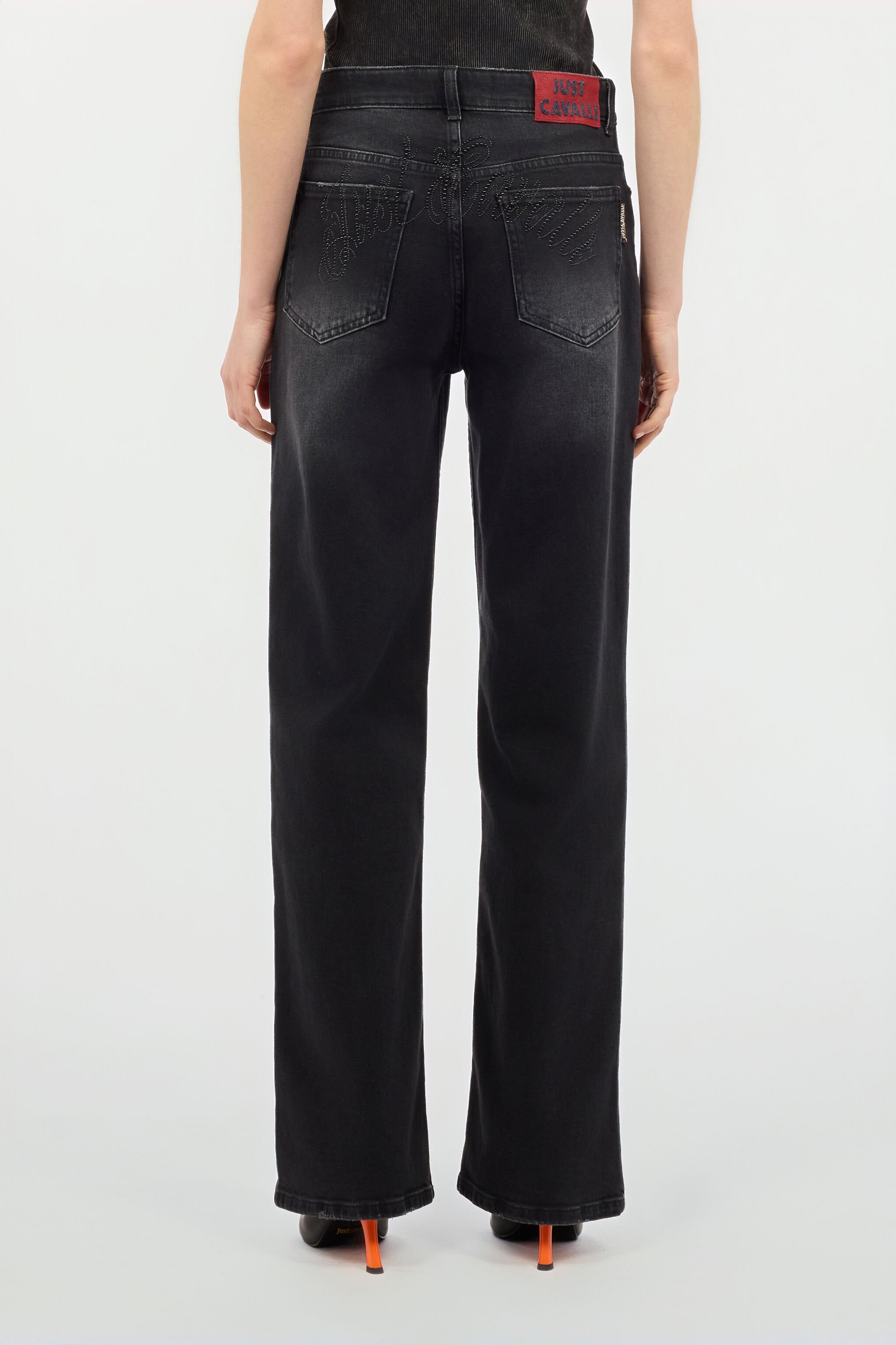 JC Jeans With Logo On The Back Black UFJ014-UF141