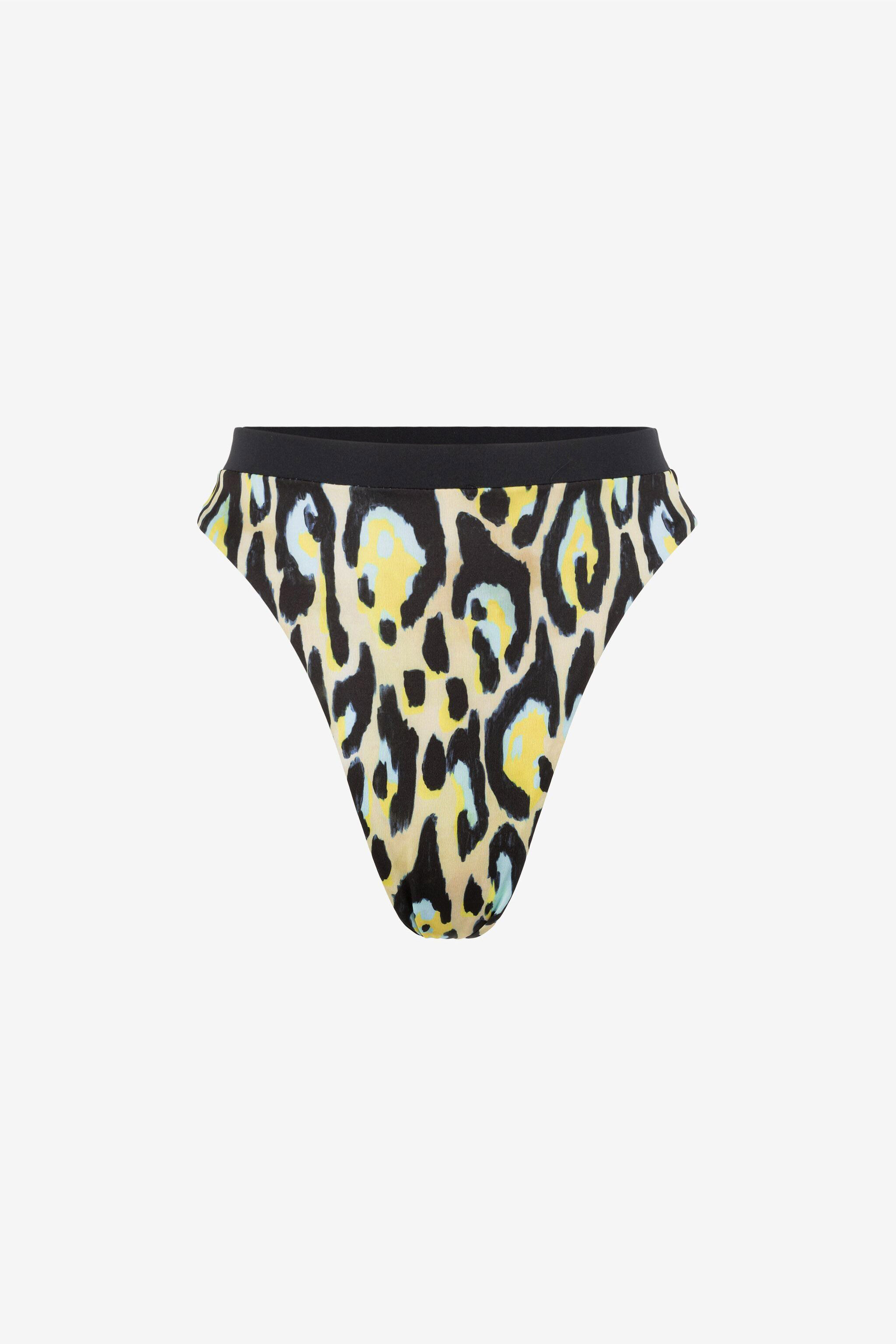 RC Jaguar-print bikini bottoms Yellow QKW00J-LNF54
