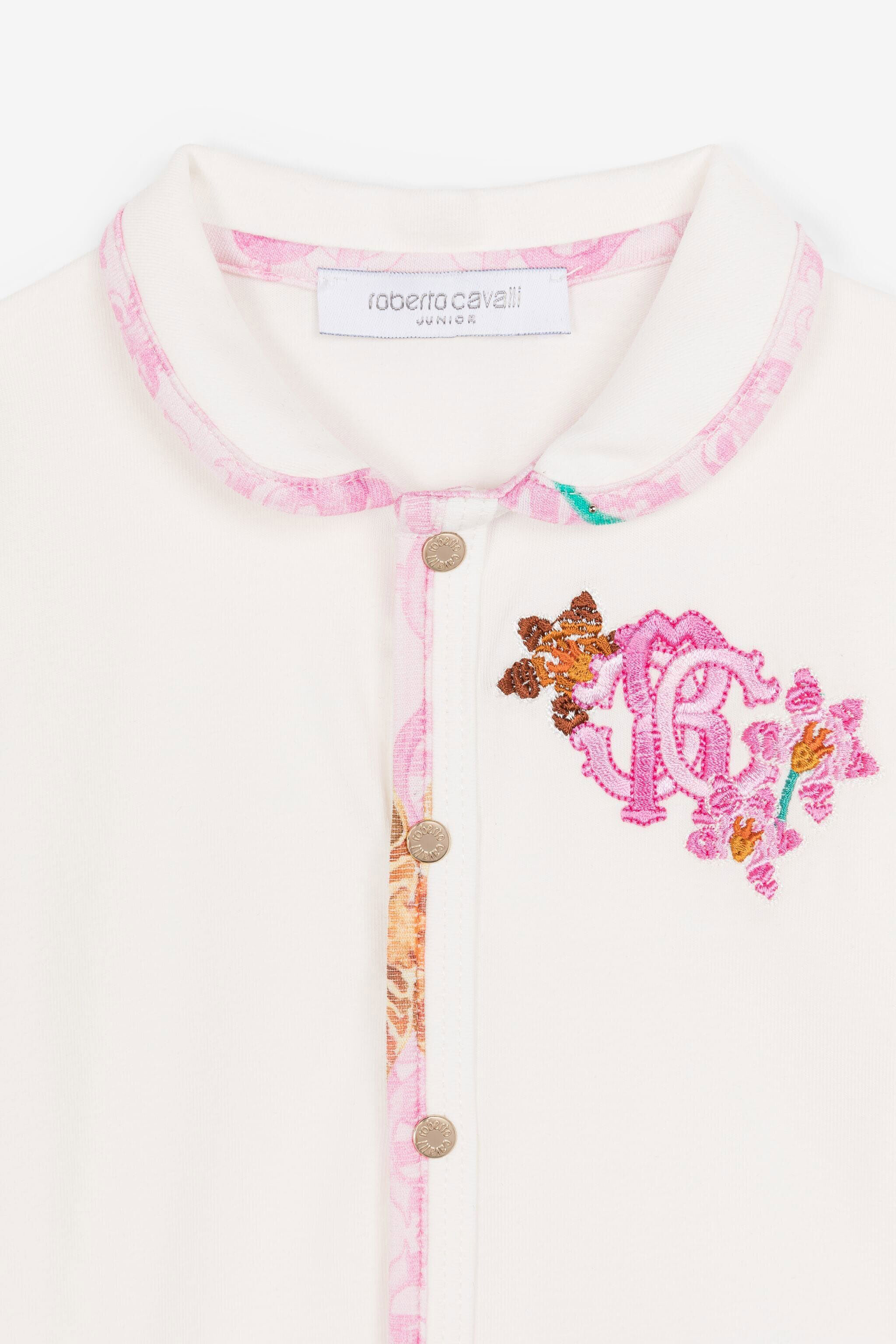 JU Monogram cotton pyjamas White QJT80B-JV025