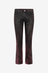RC Washed-Effect Coated Jeans DARK RED SOJ20F-DLO11