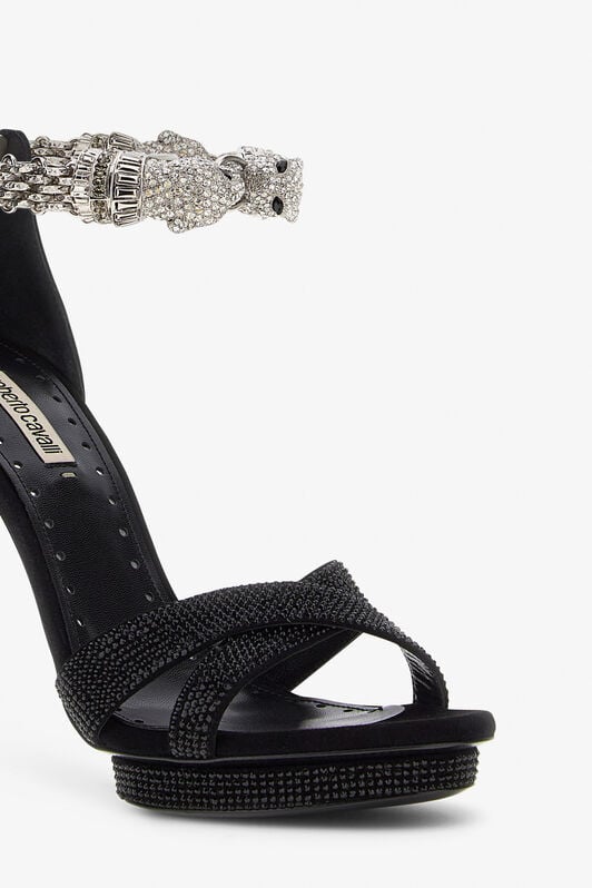RC Panther-head high-heel sandals RC Panther-head high-heel sandals Schwarz OQS032-PCS01