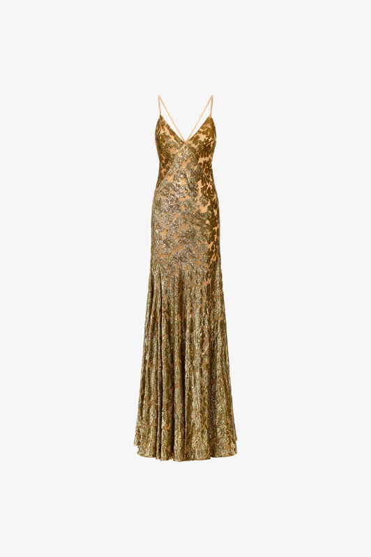 RC Gold Slip Dress Gold TKR109-FY036