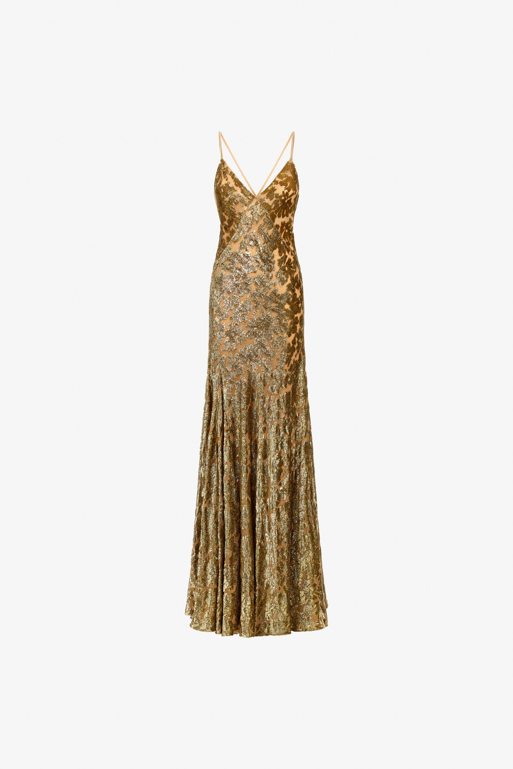 RC Gold Slip Dress Gold TKR109-FY036