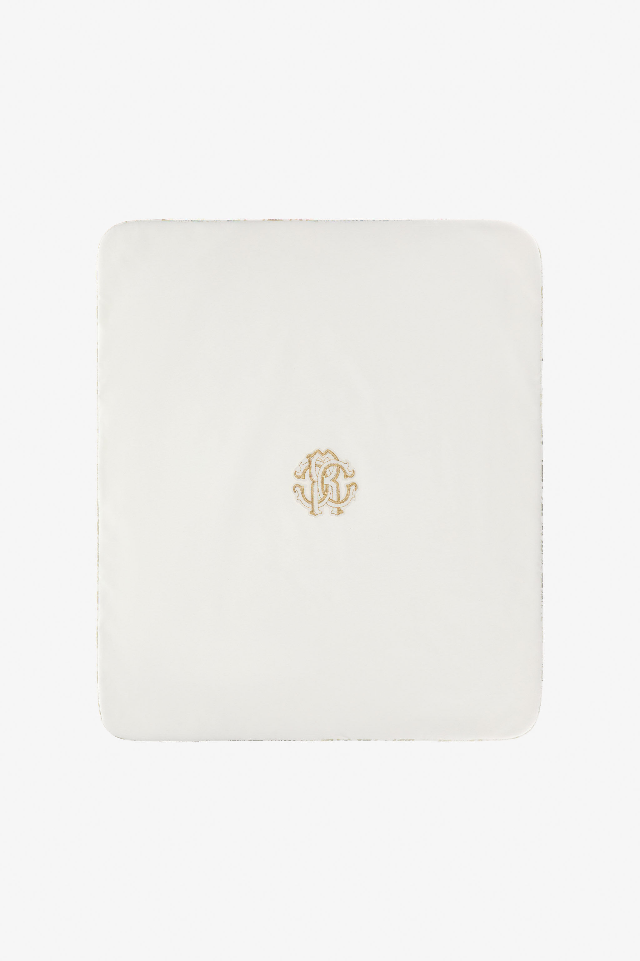 JU RC Monogram-Print Baby Blanket Weiß TJT823-JD001