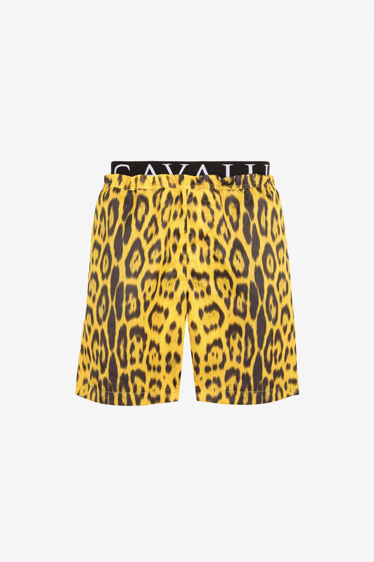 RC Leopard-print swim shorts Yellow QRH00L-5RF53