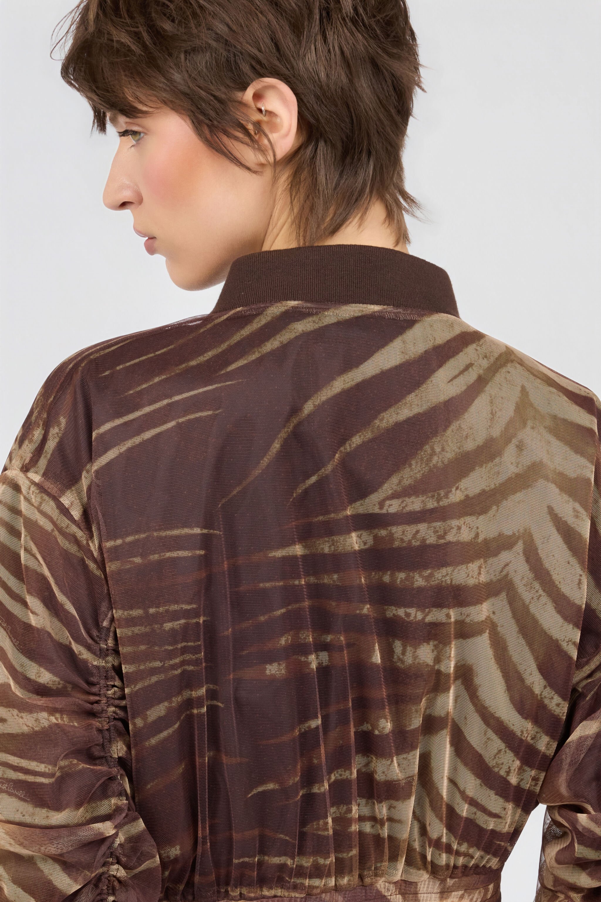 JC Natural Barb Print Jacket 751 BEIGE + 709 MARR WFT349-WF747