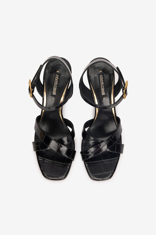 RC Sandals with Straps and Chunky Heel Schwarz VKS026-PZ579